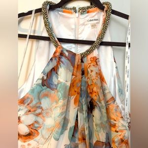 Calvin Klein floral formal dress